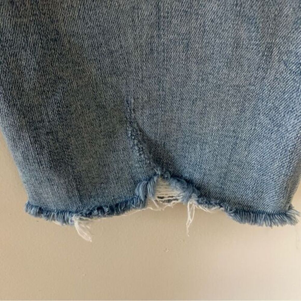 RISEN JEANS High Rise Distressed Raw Hem Straight Leg Jeans‎ Size 5 / 27 - Picture 7 of 16